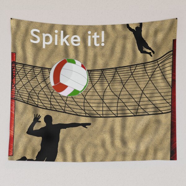 Item preview, Vintage Beach Volleyball Silhouette Spike It designed and sold by AWADHESH  CHAURASIA.