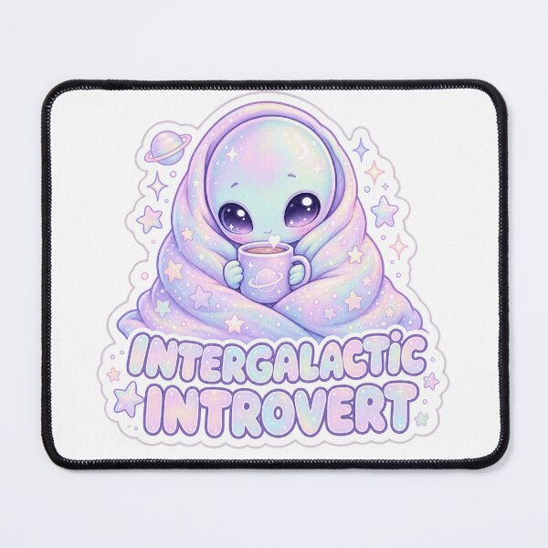 Item preview, Intergalactic Introvert Cozy Pastel Alien designed and sold by BoosterShop.