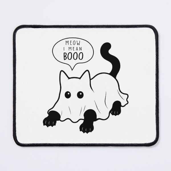 Item preview, Meow I Mean Boo Cute Ghost Cat Halloween designed and sold by teeperfect.
