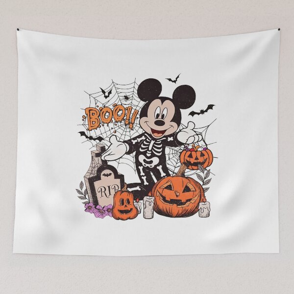 Item preview, Spooky Halloween Mouse Skeleton Pumpkin Night Scene designed and sold by JordanMoo91431.
