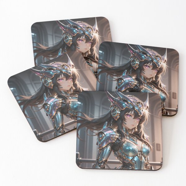 Item preview, Horned Cyber Valkyrie in Iridescent Mecha Armor designed and sold by Killington.
