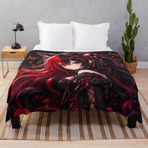 Item preview, Crimson Rose Neko – Gothic Anime Cat Girl designed and sold by Revyra Design .