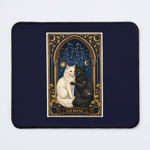 Item preview, Gemini Cats – Celestial Twin Cats Zodiac Art designed and sold by SammyMorry.