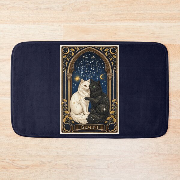 Item preview, Gemini Cats – Celestial Twin Cats Zodiac Art designed and sold by SammyMorry.