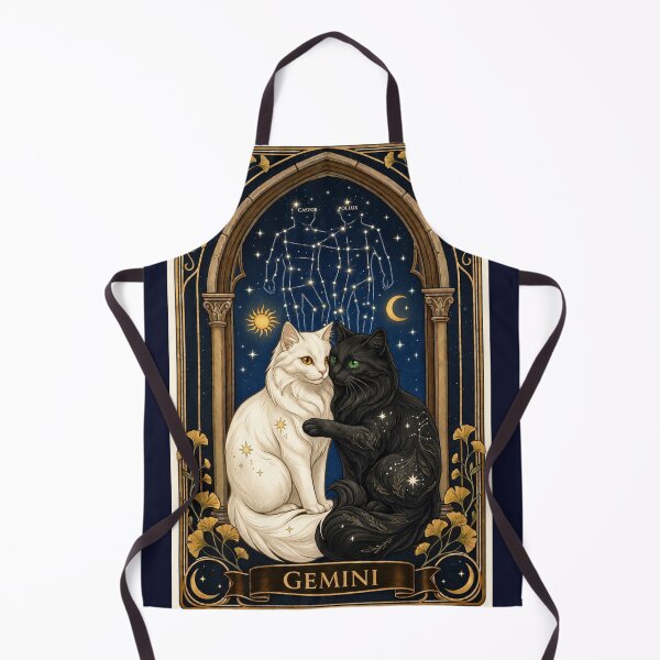 Item preview, Gemini Cats – Celestial Twin Cats Zodiac Art designed and sold by SammyMorry.