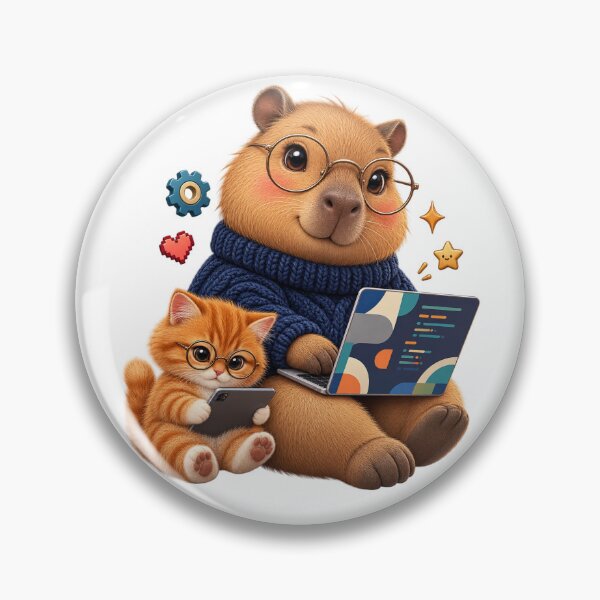 Item preview, Little Programmer Capybara | Cute Coding Life designed and sold by Cozy Art for Cozy Souls.
