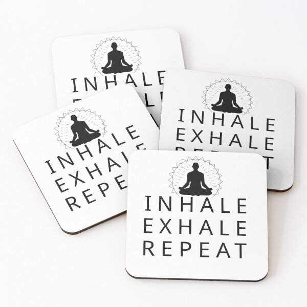 Item preview, Inhale Exhale Repeat Yoga Meditation Mindfulness designed and sold by teeperfect.