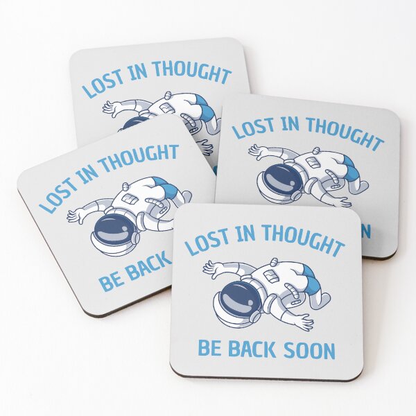 Item preview, Lost In Thought Be Back Soon Funny Tumbling Astronaut designed and sold by Rocklights.