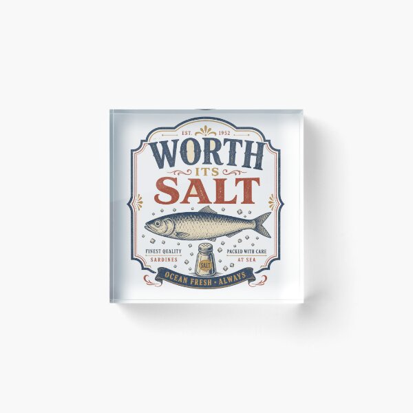 Item preview, Worth Its Salt Vintage Sardines Typography designed and sold by BoosterShop.