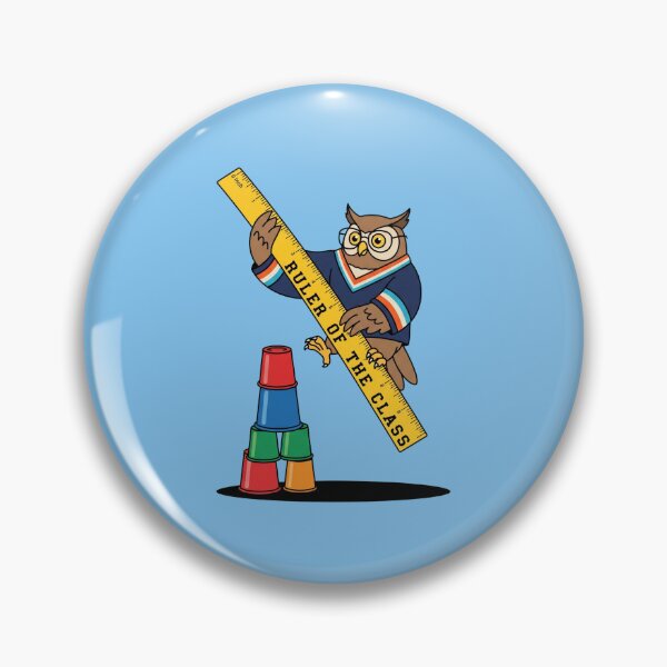 Item preview, Wise Owl Holding Measuring Ruler Cups Ruler Of The Class designed and sold by Rare By Hero.