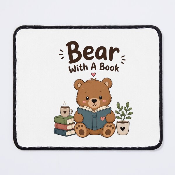 Item preview, Bear With A Book – Cute Reading Bear Book Lover Design designed and sold by Sanika arts .