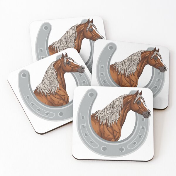 Item preview, An Arabian horse and a horseshoe designed and sold by Cheval-de-coeur.