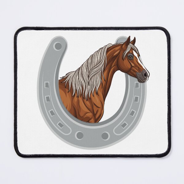 Item preview, An Arabian horse and a horseshoe designed and sold by Cheval-de-coeur.
