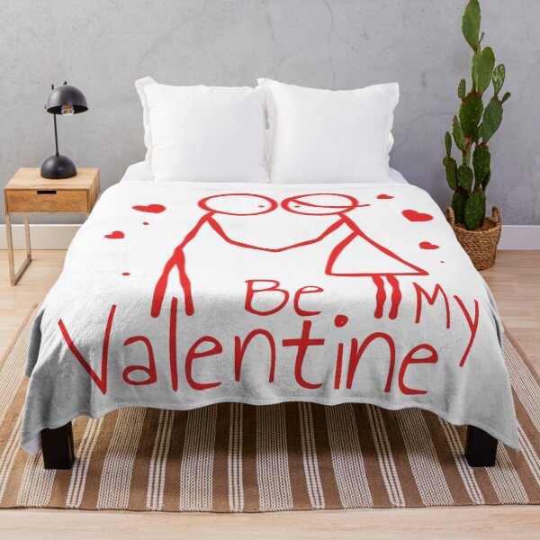 Item preview, Cute Red Stick Figure Couple Be My Valentine Romantic Art designed and sold by chaaval.