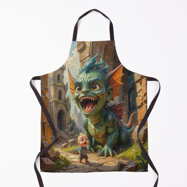 Item preview, Impasto dragon child in gentle fantasy scene designed and sold by FotoworldEdel.