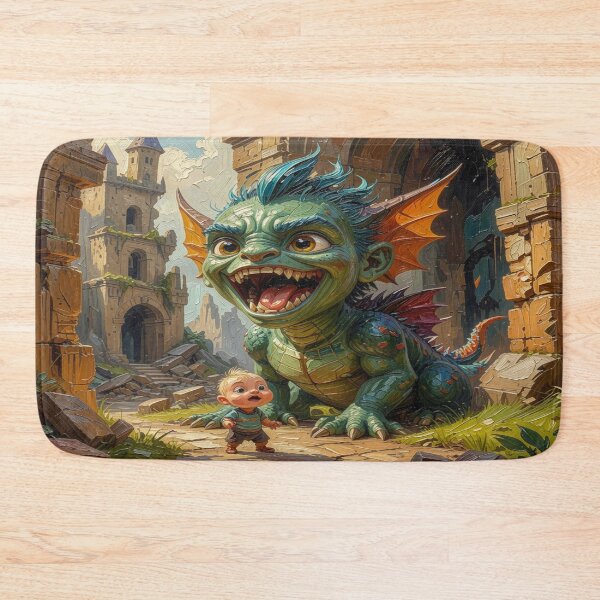 Item preview, Impasto dragon child in gentle fantasy scene designed and sold by FotoworldEdel.