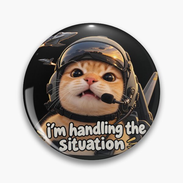 Item preview, I'm Handling the Situation – Funny Cat Pilot designed and sold by KawaiiOrbit.