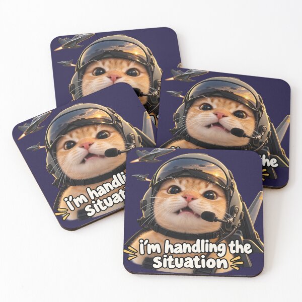 Item preview, I'm Handling the Situation – Funny Cat Pilot designed and sold by KawaiiOrbit.