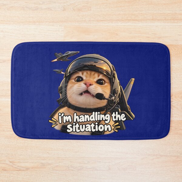 Item preview, I'm Handling the Situation – Funny Cat Pilot designed and sold by KawaiiOrbit.