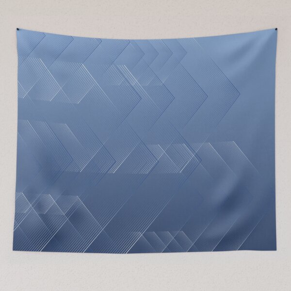 Item preview, Dynamic Chevron Drift – Modern Geometric Arrow Ombre Pattern | Blue designed and sold by Frohyou.