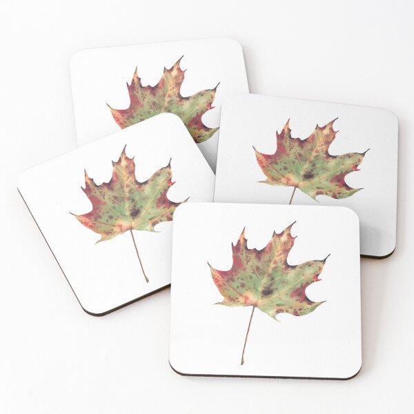 Item preview, Autumn maple leaf green, yellow, red and golden coloured. Watercolor painting designed and sold by BartolArt.