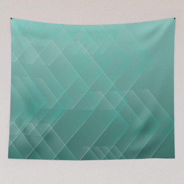 Item preview, Dynamic Chevron Drift – Modern Geometric Arrow Ombre Pattern | Teal designed and sold by Frohyou.