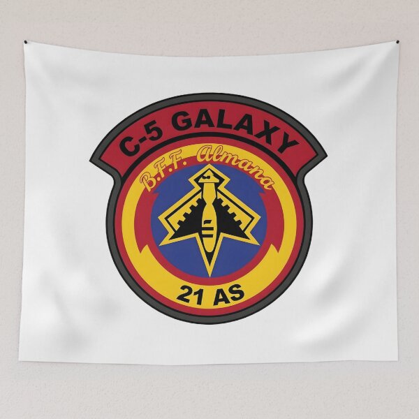 Item preview, USAF 21st Airlift Squadron C-5 Galaxy Emblem Patch designed and sold by CharlieDesings.