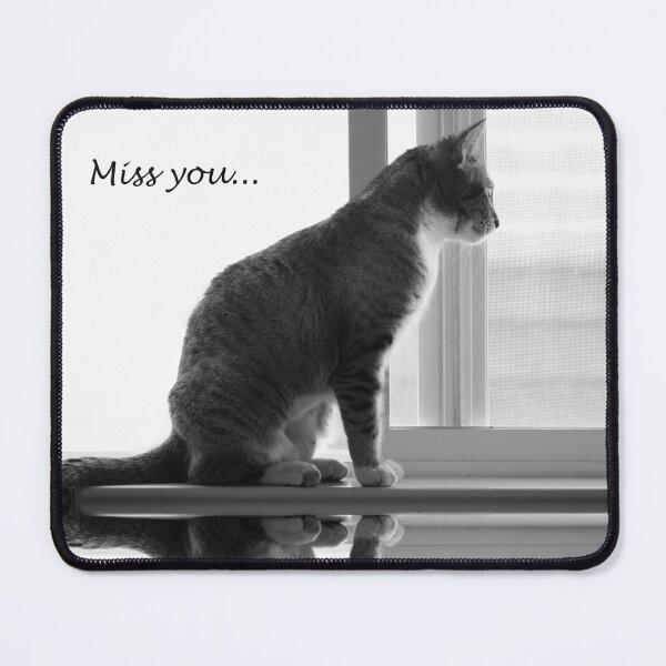 Item preview, Miss you - Cat on ledge designed and sold by Kimberly Palmer.