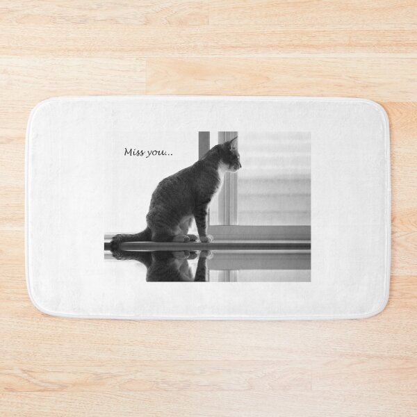 Item preview, Miss you - Cat on ledge designed and sold by Kimberly Palmer.