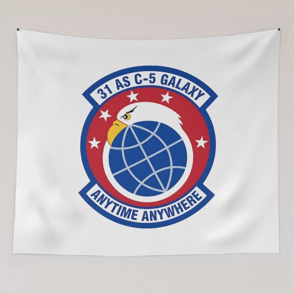 Item preview, USAF 31st Airlift Squadron C-5 Galaxy Emblem Patch designed and sold by CharlieDesings.