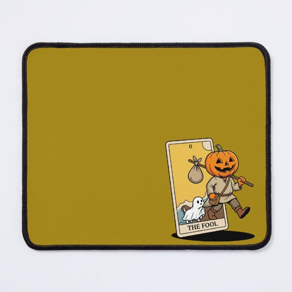 Item preview, The Fool Tarot Card Pumpkin Head Spooky Art designed and sold by Rare By Hero.