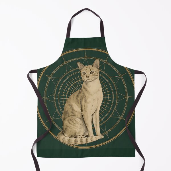 Item preview, Sitting Cat Gold Mandala Portrait designed and sold by ameetlumiere.