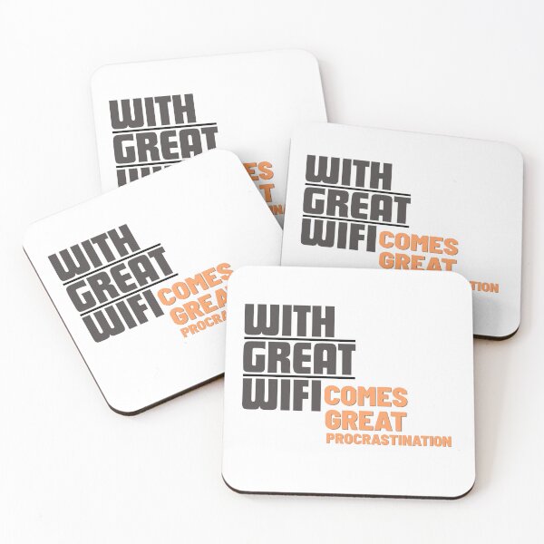 Item preview, With Great Wifi Comes Great Procrastination - Funny Sarcastic Design designed and sold by WordsClub.