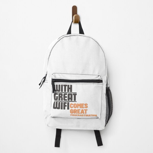 Item preview, With Great Wifi Comes Great Procrastination - Funny Sarcastic Design designed and sold by WordsClub.