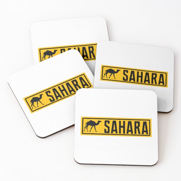 Item preview, Sahara Camel Road Sign – Desert Adventure Yellow Sign Design designed and sold by SAHARA WANDERLUST.
