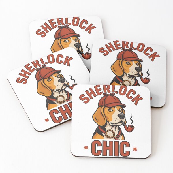 Item preview, Beagle Detective Pipe Deerstalker 221B Barking Street T-Shirt v1 designed and sold by DBWStudios.