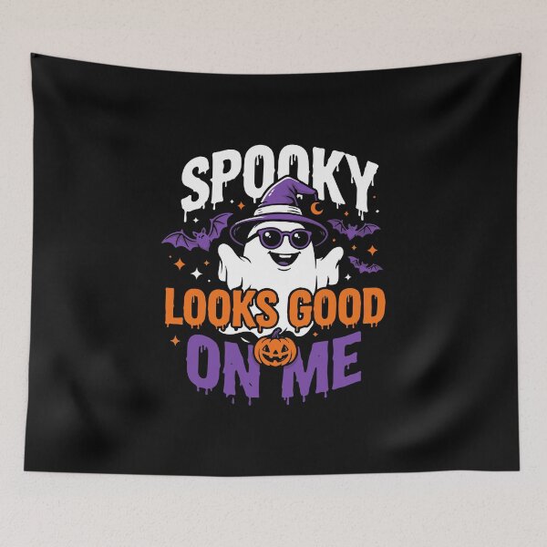 Item preview, Spooky Looks Good On Me Creative typography Design designed and sold by teeuniq.