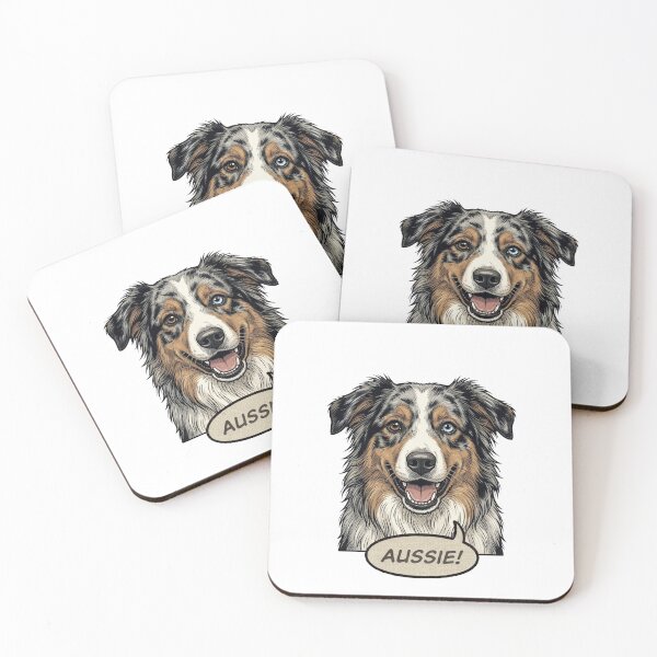 Item preview, Australian Shepherd Retro Vintage Comic Art – Energetic Heart Of The Herd designed and sold by Pfotenfaden.