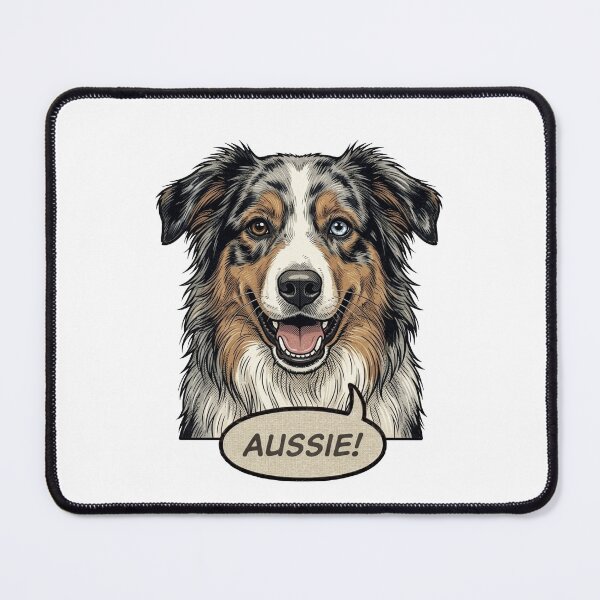 Item preview, Australian Shepherd Retro Vintage Comic Art – Energetic Heart Of The Herd designed and sold by Pfotenfaden.
