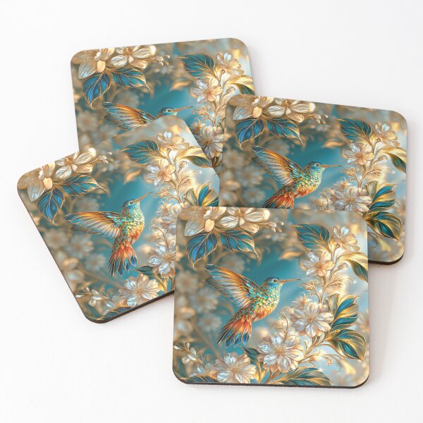 Item preview, Blue  Hummingbird and Cherry Blossoms Art designed and sold by MargaretWiktor.