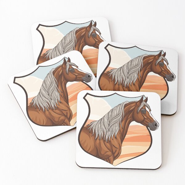 Item preview, An Arabian horse, a coat of arms, and a desert designed and sold by Cheval-de-coeur.