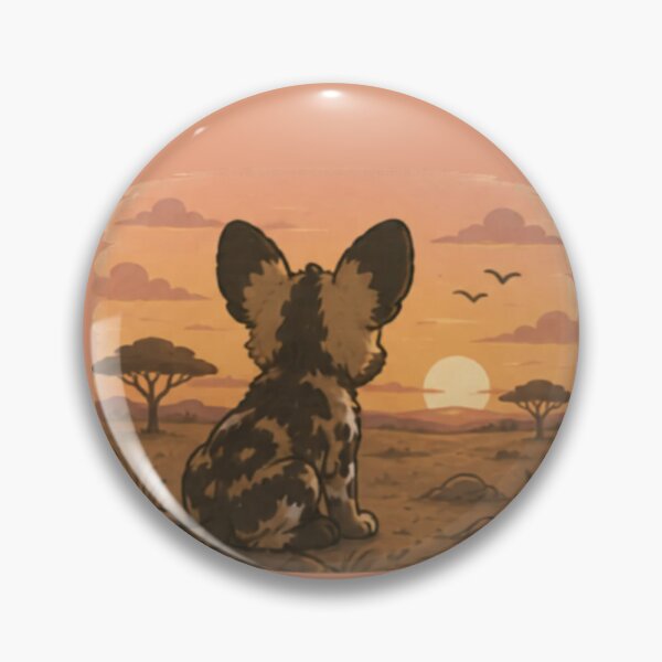 Item preview, Sunset Watcher African Wild Dog designed and sold by MellowMunchkins.