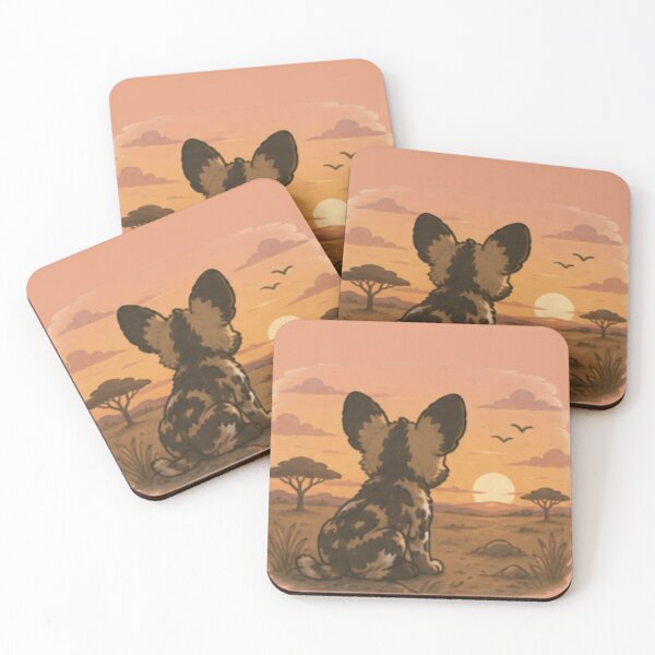 Item preview, Sunset Watcher African Wild Dog designed and sold by MellowMunchkins.