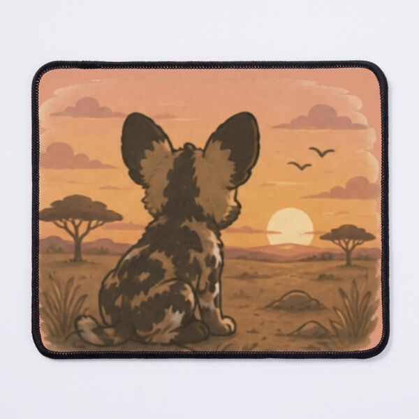 Item preview, Sunset Watcher African Wild Dog designed and sold by MellowMunchkins.