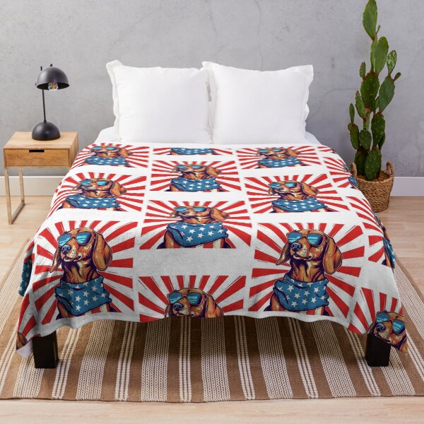 Item preview, 4th of July Funny Dachsund Weiner Dog Weenie USA America cute designed and sold by JapanAnimeSH2.