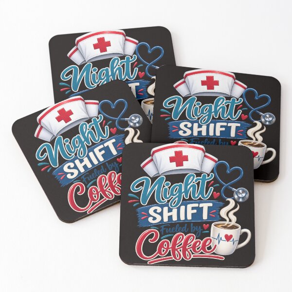 Item preview, Night Shift Fueled by Coffee – Nurse Life designed and sold by Tadeusz1.
