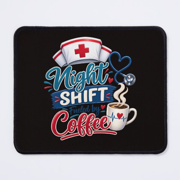 Item preview, Night Shift Fueled by Coffee – Nurse Life designed and sold by Tadeusz1.