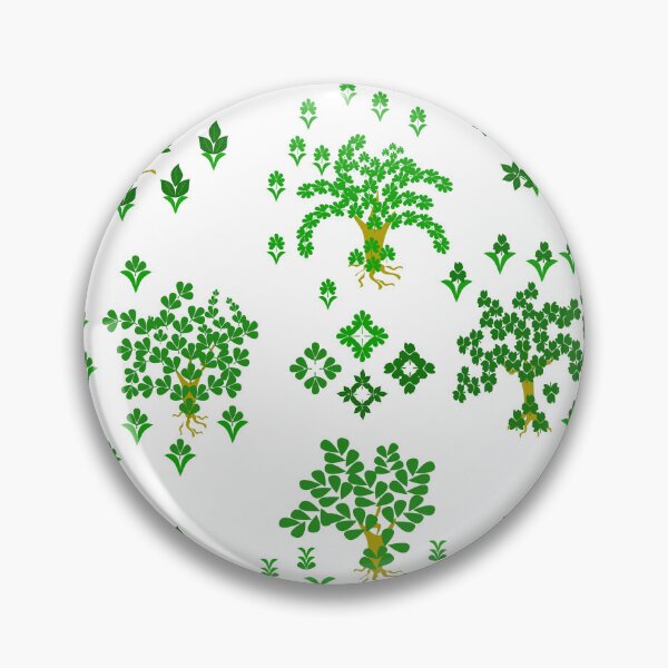 Item preview, Green Botanical Tree and Leaf Motif Collection with Decorative Elements designed and sold by Ei-Ei.