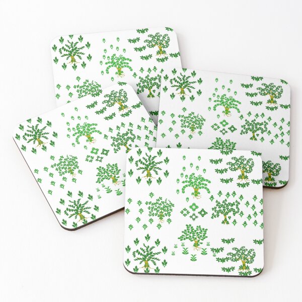 Item preview, Green Botanical Tree and Leaf Motif Collection with Decorative Elements designed and sold by Ei-Ei.
