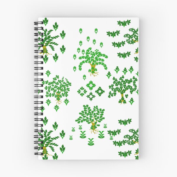 Item preview, Colección con motivos botánicos de árboles y hojas verdes con elementos decorativos. designed and sold by Ei-Ei.